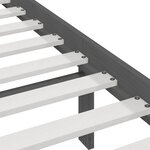 vidaXL Cadre de lit Gris Bois de pin massif 100x200 cm