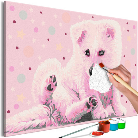 Tableau à peindre par soi-même - sweet doggy l x h en cm 60x40