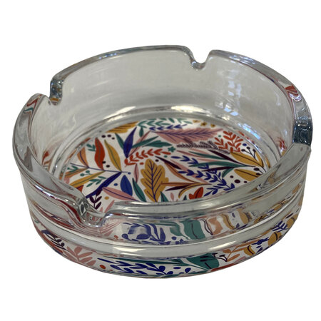 Cendrier en verre - feuilles