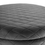 Tectake Pouf coffre de rangement aspect velours COCO matelassé - gris foncé