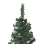 vidaXL Arbre de Noël artificiel d'angle LED et boules vert 120 cm PVC