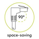Câble Réseau CAT 5e 1 Angle 90° U/UTP CCA 3 m Blanc GOOBAY