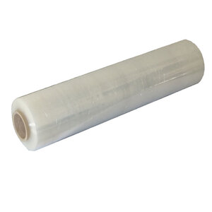 Lot de 2 bobines de film étirable manuel transparent 17µ 450mmx300m avec mandrin ø50mm