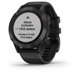 Garmin Fenix 6 Pro - Montre connectée GPS multisports - Black avec bracelet noir