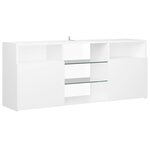 vidaXL Meuble TV avec lumières LED blanc 120x30x50 cm