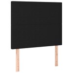 vidaXL Lit à sommier tapissier avec matelas Noir 90x200 cm Tissu