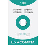 Étui De 100 Fiches - Bristol Ligné Non Perforé 100x150mm - X 10 - Exacompta
