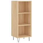 vidaXL Buffet haut Chêne sonoma 34 5x34x180 cm Bois d'ingénierie