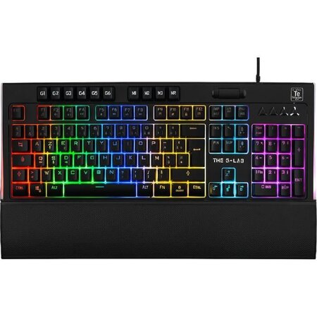 THE G-LAB Gaming Tellurium Clavier rétroéclairé - Avec Logiciel - Repose poignet - FR