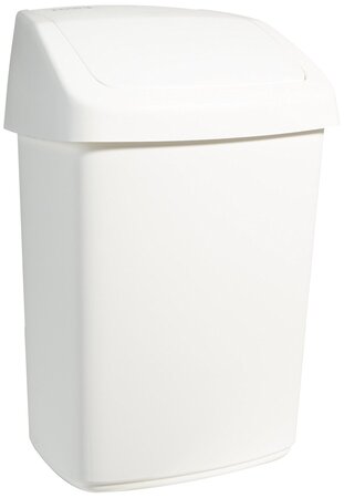 Poubelle à couvercle basculant 25 litres L346xP278xH511 mm Blanc CURVER