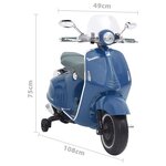 vidaXL Moto électrique pour enfants Vespa GTS300 bleu
