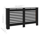 vidaXL Cache-radiateur Noir 152x19x81 cm MDF