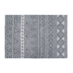 Tapis bohème bleu gris à motifs - 170 x 240 cm