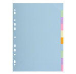 Intercalaires Carte Pastel 170g Forever 10 Positions - A4 - Blanc - X 25 - Exacompta
