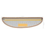 vidaXL Tapis d'escalier 15 Pièces beige 65x21x4 cm