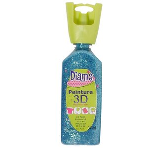 Peinture Diam's 3D 37 ml Pailleté Aquamarine