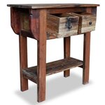 vidaXL Table console Bois de récupération massif 80 x 35 x 80 cm