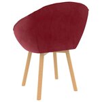 vidaXL Chaise de salle à manger Bordeaux Velours