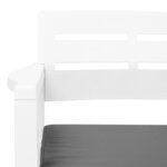 vidaXL Salon de jardin 3 Pièces plastique blanc
