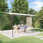 vidaXL Auvent crème 4x3 m 180 g/m² tissu et acier