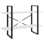 vidaXL Bibliothèque à 2 niveaux Blanc 100x30x70 cm Aggloméré
