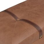 vidaXL Tabourets de rangement 3 Pièces Marron Similicuir