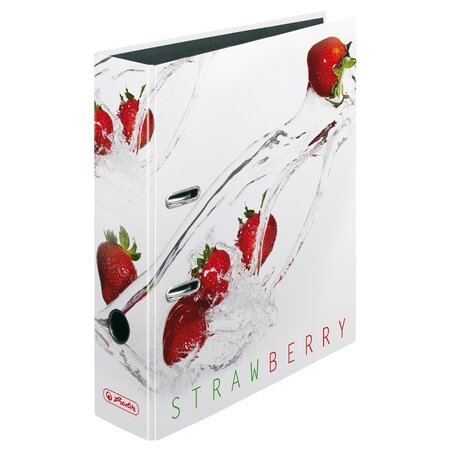 Classeur à levier maX.file FSC pour A4 Dos de 80 mm Motif FRAISE HERLITZ