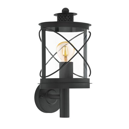 Eglo lampe murale d'extérieur hilburn 20x17x37 5 cm noir