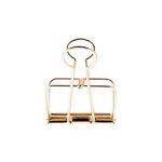 12 pinces double-clip dorées 19 mm
