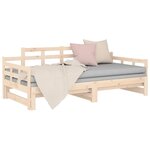 vidaXL Lit coulissant Bois de pin solide 2x(90x190) cm