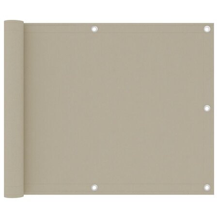 vidaXL Écran de balcon Beige 75x300 cm Tissu Oxford
