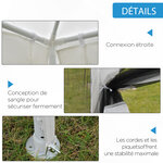 Tonnelle barnum style colonial dim. 4L x 3l x 2 55H m 4 moustiquaires blanc et noir