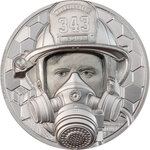Pièce de monnaie en Platine 250 Dollars g 31.1 (1 oz) Millésime 2021 Real Heroes FIREFIGHTER