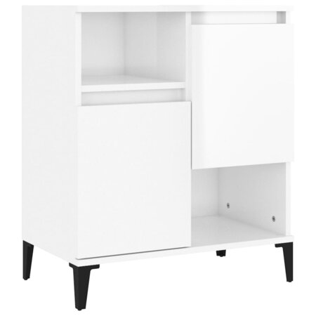 vidaXL Buffet Blanc brillant 60x35x70 cm Bois d'ingénierie