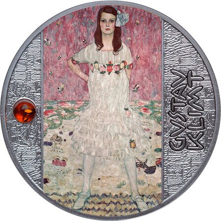 PORTRAIT OF MÄDA PRIMAVESI Gustav Klimt argent monnaie 500 Francs Cameroon 2022