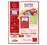 Paquet De 40 + 10 Chemises À Fenêtre Super 160g/m2 - 22x31cm - X 8 - Exacompta