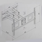Tectake Support mural TV 32"- 65" inclinable,VESA max.: 600x400, max. 120kg