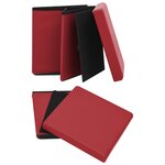 vidaXL Tabourets de rangement pliables lot de 2 rouge bordeaux PVC
