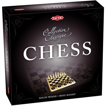 Coffret echecs en bois - jeux de société classique et stratégie - tactic
