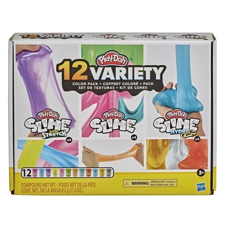 Play-doh - pâte a modeler - slime multipack 12 pots
