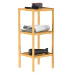 EISL Étagère de salle de bain avec 3 compartiments Bambou 34x33x80 cm