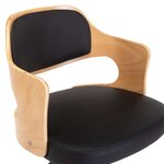vidaXL Chaises pivotantes à manger lot de 6 bois courbé et similicuir