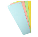 Paquet 100 Fiches Intercalaires Trapézoïdales Unies Perforées Forever - 105x240mm - Couleurs Assorties - X 6 - Exacompta
