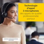 Jabra evolve2 65 casque pc sans fil avec station de charge - casque audio certifié microsoft teams avec batterie longue durée -