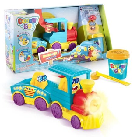 DOUGH'N GO Train et personnage en pâte a modeler - Il s'anime au contact de la pâte a modeler !