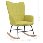 vidaXL Chaise à bascule Vert Tissu