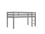 Lit Enfant Surélevé Pino 90x200cm Gris