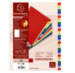 Intercalaires Imprimés Numériques Pp Couleurs 31 Positions - A4 - Blanc - X 20 - Exacompta