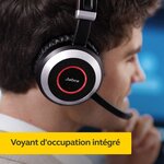 Jabra evolve2 40 casque pc mono ecouteurs certifié microsoft teams à réduction du bruit avec technologie d`appel à 3 microphones