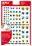 Gommettes autocollantes Yeux bleu/vert 312 pièces